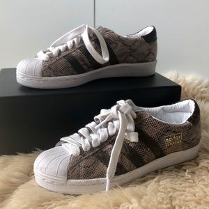 Louis Vuitton + python Adidas Superstar customs